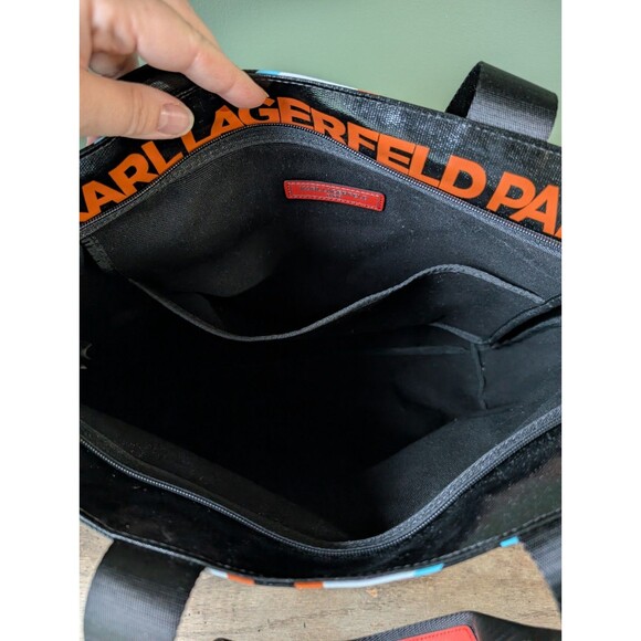 Karl Lagerfeld Paris Geometric Multicolor Tote Bag Purse Excellent Condition - Picture 8 of 15